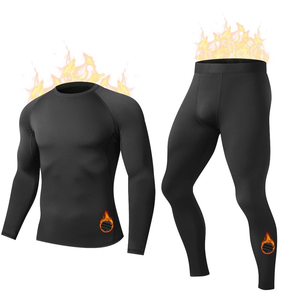 Thermal Compression Base Layer Set Fleece Lined A… - image 1